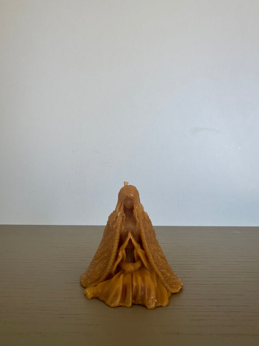 little witch brown -              beeswax candle