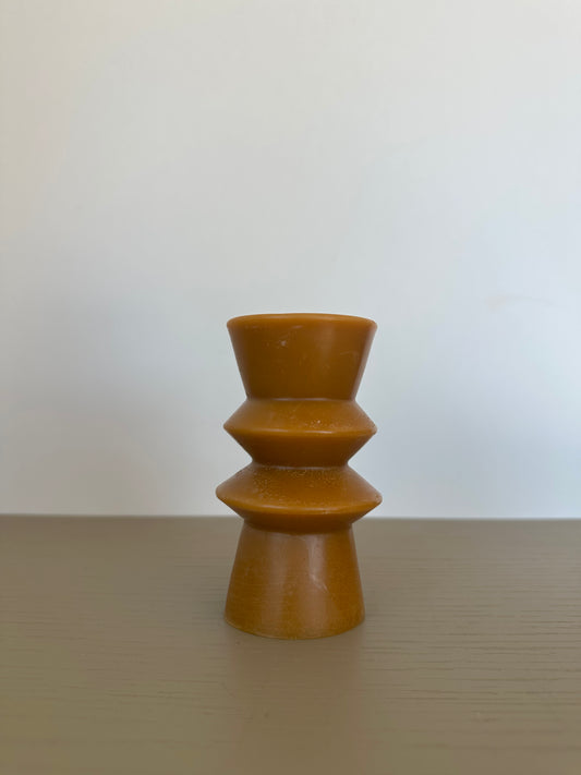 tier candle stand                            beeswax double