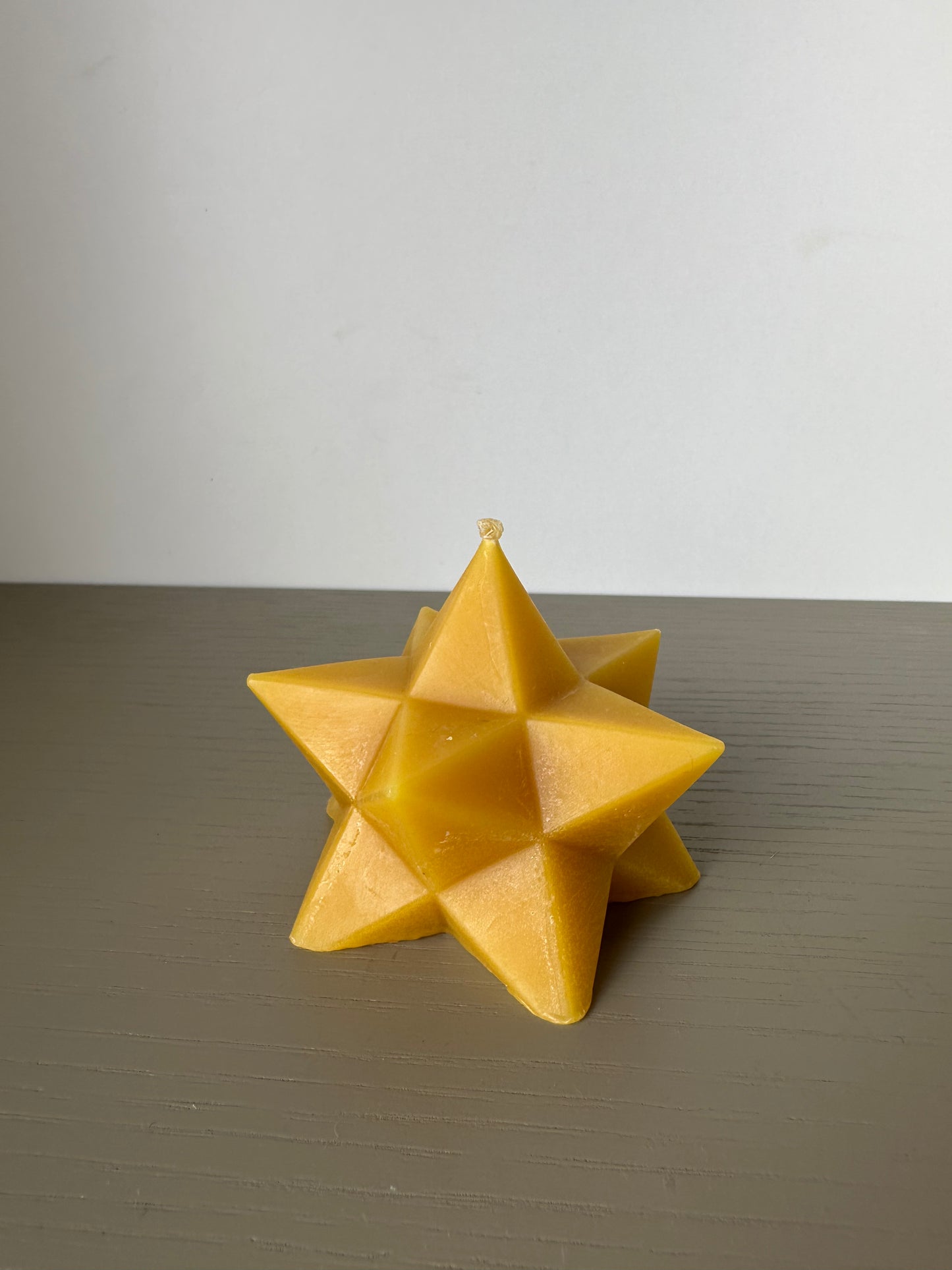 merkaba star beeswax candle