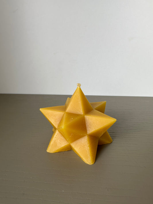 merkaba star beeswax candle