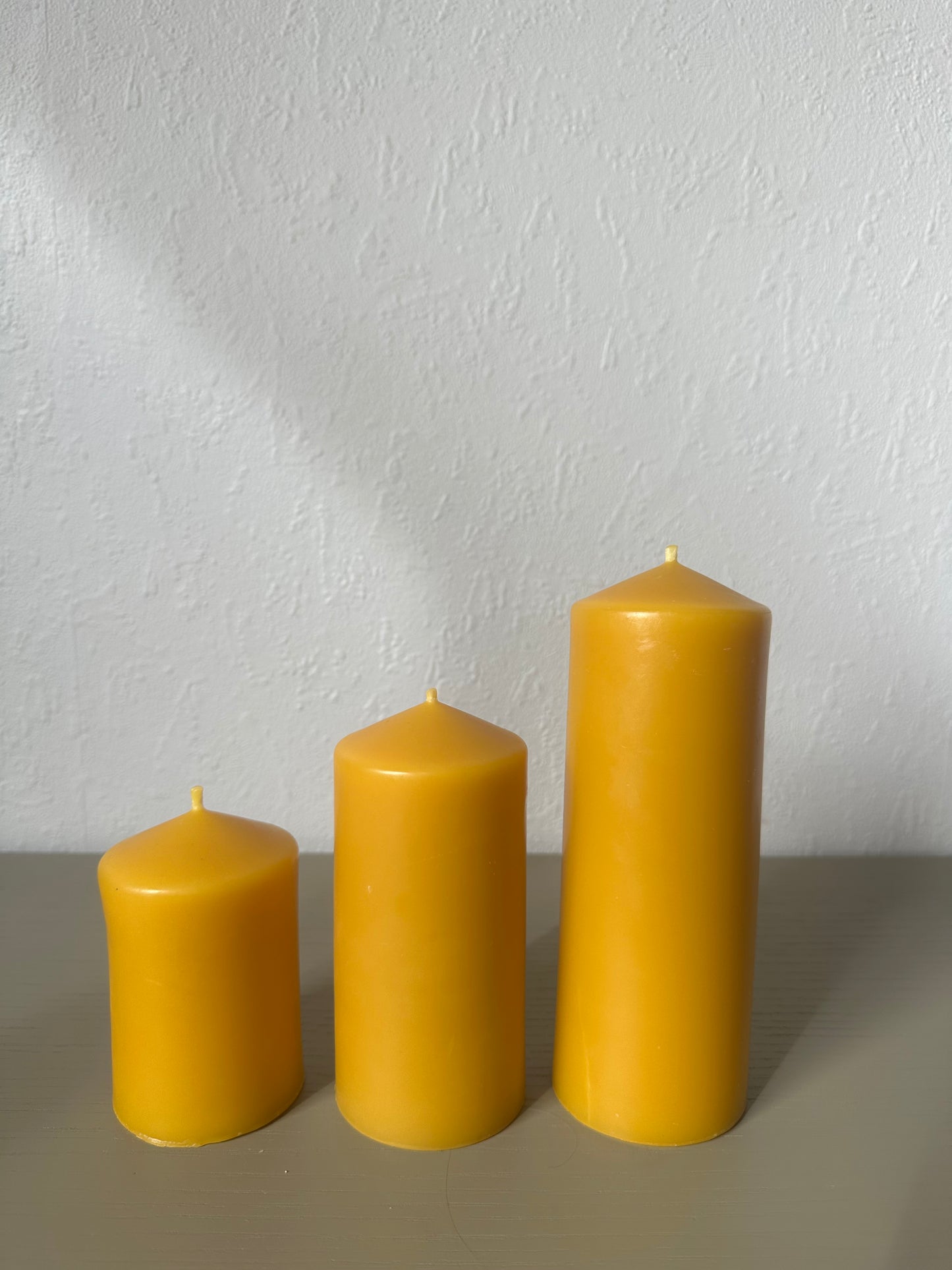 beeswax candle - small church pillar