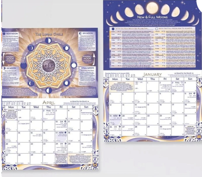moon calendar - by astrovision nz