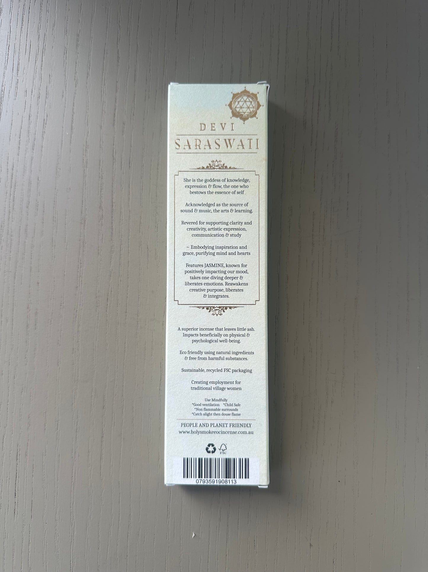 incense sticks - ‘saraswati’ by holy smoke